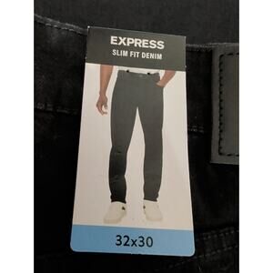 Express Men's Slim Fit Denim Jeans Black Size 32x30